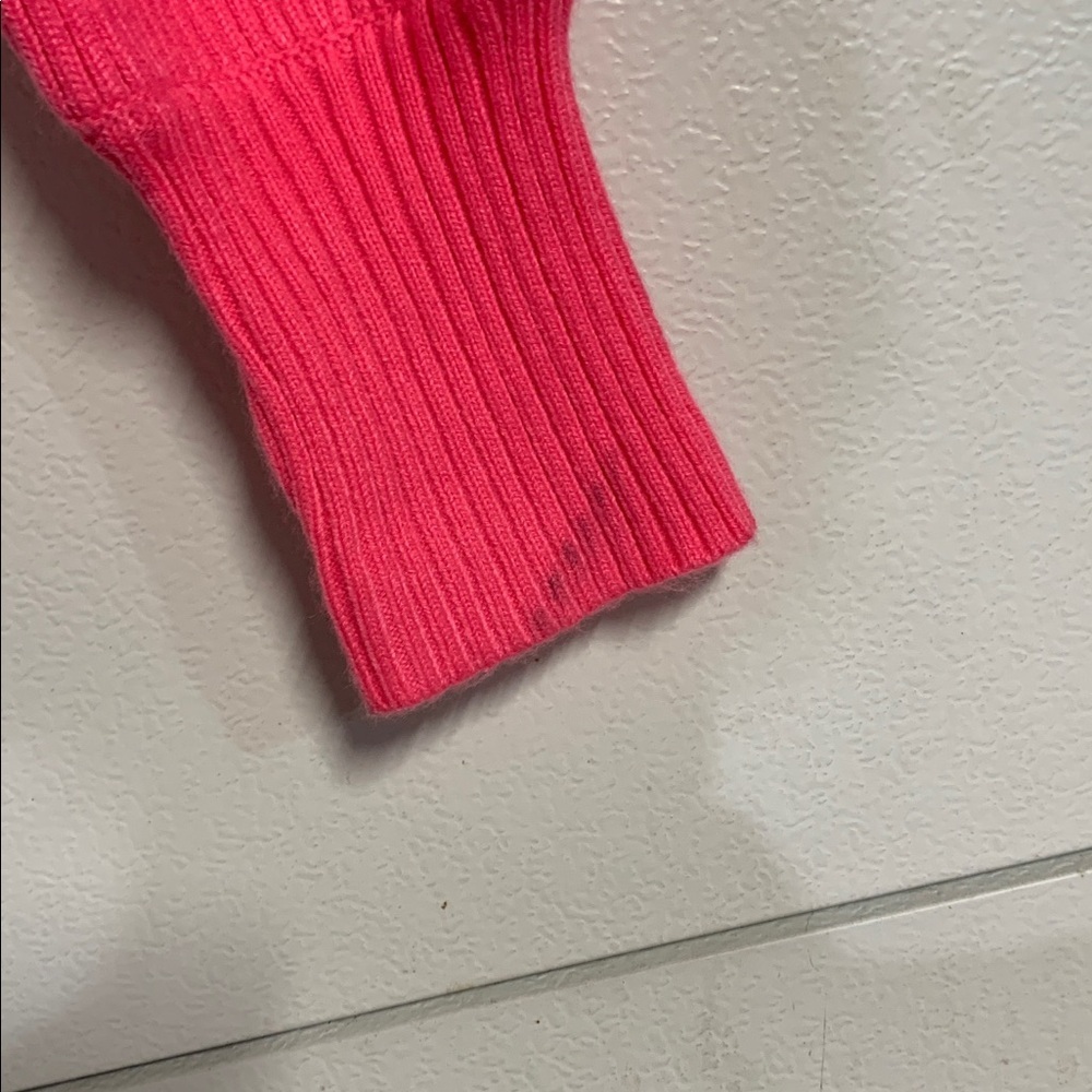 Altar'd State Hot Pink Ribbed Cropped Turtleneck Sweater - Picture 3 of 6